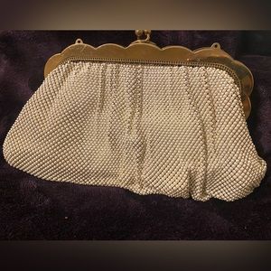 Whiting & Davis Co off white Beaded Clutch